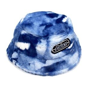 PALACE Furry Mouf Print Logo Bucket Hat Blue S/M FW20 DS